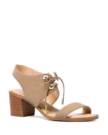 michael michael kors estela mid suede sandals|Women’s Shoes.